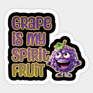 Grape is My Spirit Fruit Sticker